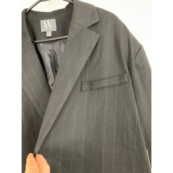 NWT Worthington Womens Plus Size 3X Pinstripe Metalic Blazer Jacket RN10220 - Picture 7 of 10